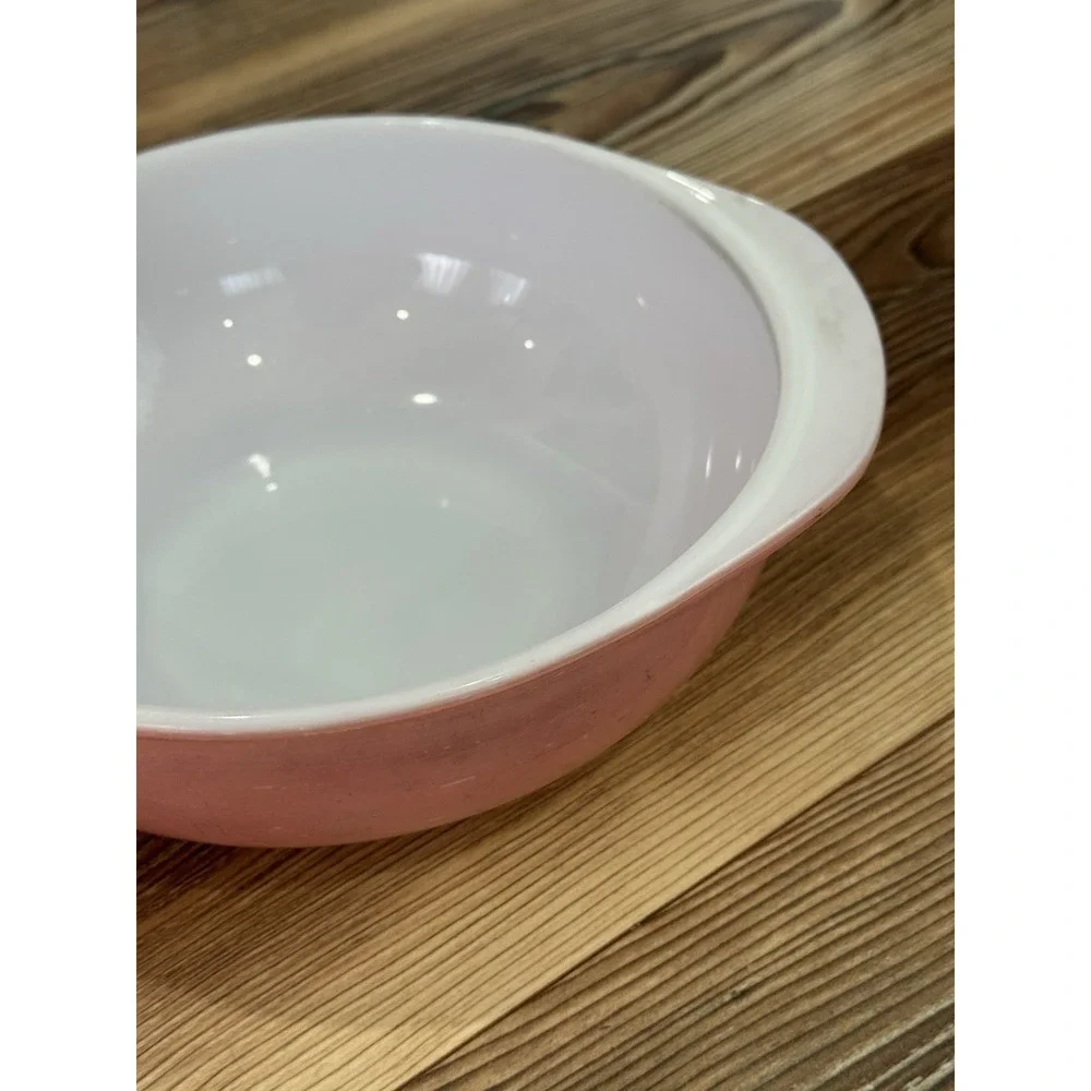 Vintage PYREX Desert Dawn Pink Speckled  2 Qt 024 Round Casserole Dish 1950s USA